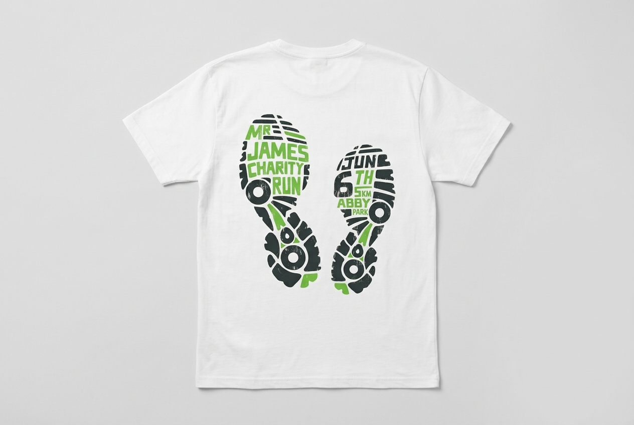 Custom printed charity and fundraiser apparel