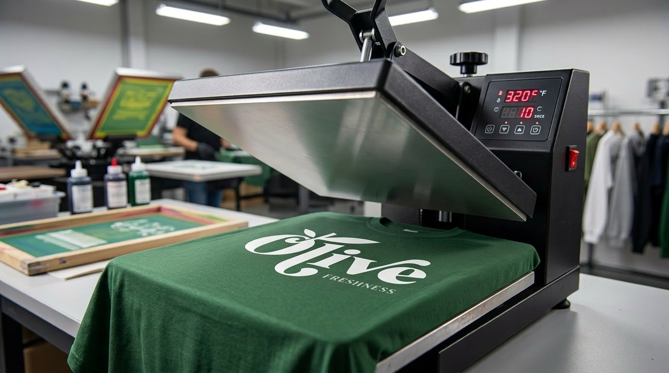 Custom garment printing in action at Bespoke Print Leicester